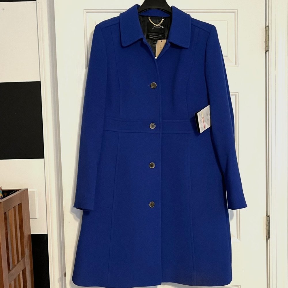 J Crew Lady Day Wool Peacoat Classic Coat Blue NWT Sz 14